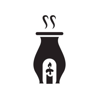 Aromaterapi simge vektör işareti ve üzerinde beyaz backg izole sembolü