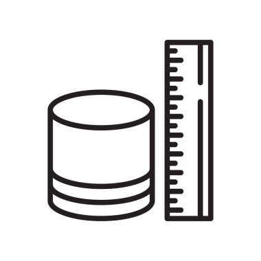 Ölçü simge vektör işareti ve beyaz arka plan üzerinde izole sembolü