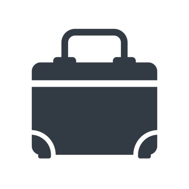 İlk yardım çantası simge vektör işareti ve beyaz arkasında izole sembolü