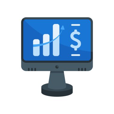 Analytics simge vektör işareti ve üzerinde beyaz backgrou izole sembolü