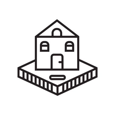 House simge vektör işareti ve beyaz arka plan üzerinde ev logo kavramı izole sembolü