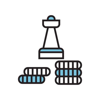 Strateji simge vektör işareti ve beyaz arka plan üzerinde strateji logo kavramı izole sembolü