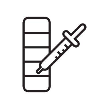 Damlalık simgesini vektör işareti ve beyaz arka plan üzerinde damlalık logo kavramı izole sembolü