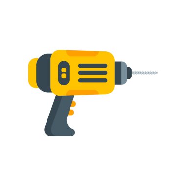 Matkap simge vektör işareti ve beyaz arka plan üzerinde izole sembolü, 