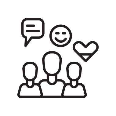 Sosyal simge vektör işareti ve beyaz arka plan üzerinde izole sembolü,