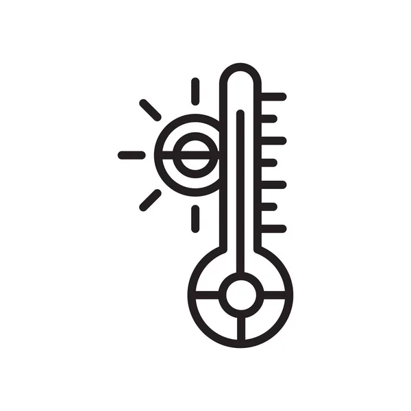 Temperatuur pictogram vector teken en symbool geïsoleerd op witte backgr — Stockvector