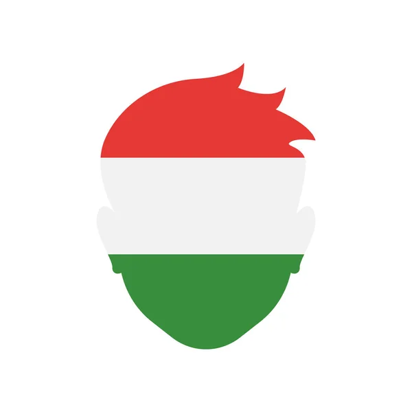Macaristan simge vektör işareti ve beyaz arka plan üzerinde izole sembolü — Stok Vektör