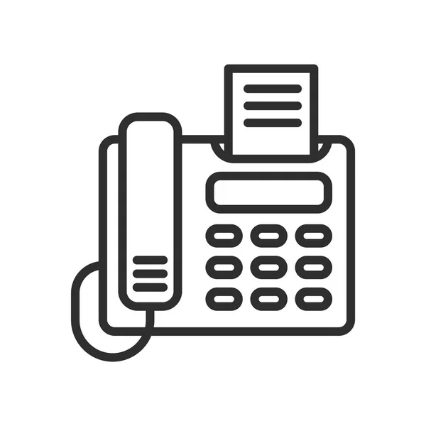 Telefoon met Fax pictogram vector teken en symbool geïsoleerd op wit — Stockvector