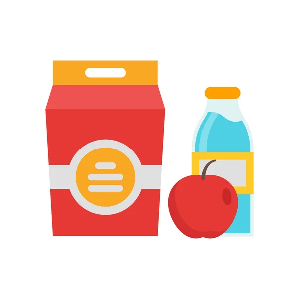 Panneau vectoriel icône boîte à lunch et symbole isolé sur fond blanc — Image vectorielle