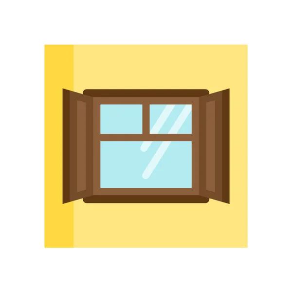 Icono de ventana signo vectorial y símbolo aislado sobre fondo blanco , — Vector de stock