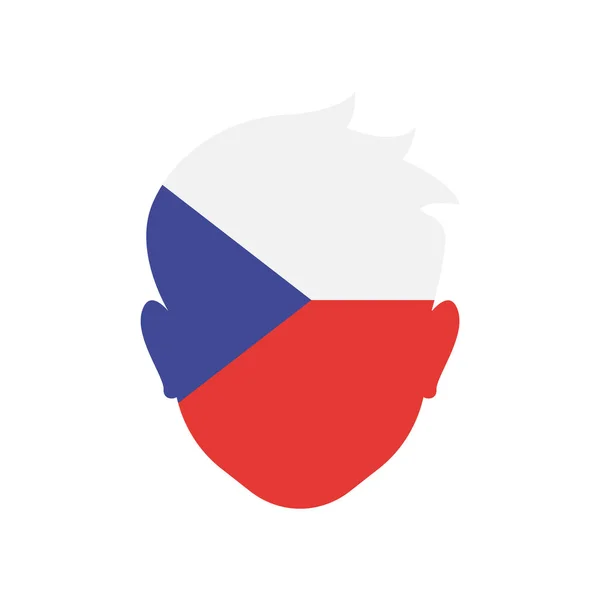 Tsjechië pictogram vector teken en symbool geïsoleerd op witte bac — Stockvector