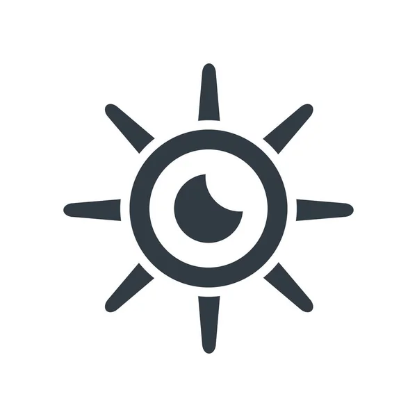 Icône soleil signe vectoriel et symbole isolé sur fond blanc, Su — Image vectorielle