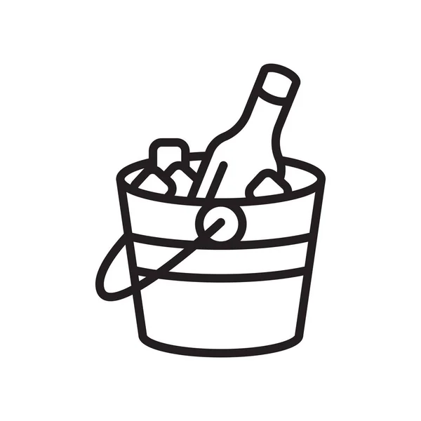 Vector de icono de vino aislado sobre fondo blanco, signo de vino, línea — Vector de stock