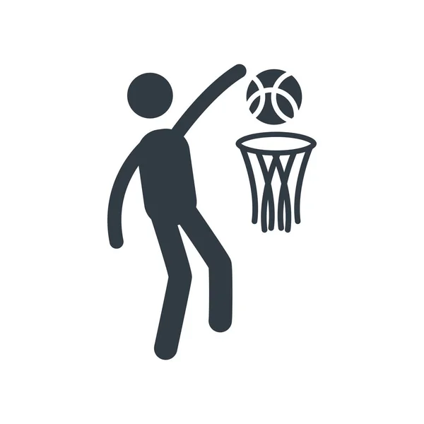 Баскетбол значок векторний знак і символ ізольовані на білому фоні — стоковий вектор