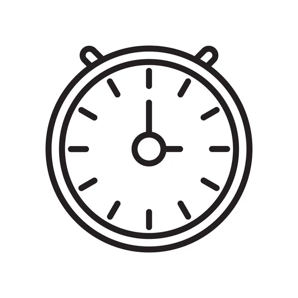 Kruhové hodiny ikona vektor znamení a symbol izolovaných na bílém pozadí, koncept loga kruhové hodiny — Stockový vektor