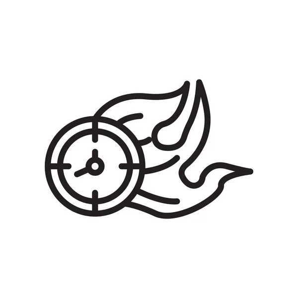 Signo de vector de icono de tiempo y símbolo aislado sobre fondo blanco, concepto de logotipo de tiempo — Vector de stock