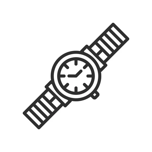 Класична піктограма наручного годинника векторний знак і символ ізольовані на білому — стоковий вектор