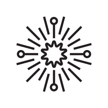 Sihirli simge vektör işareti ve beyaz arka plan üzerinde Magic logo kavramı izole sembolü