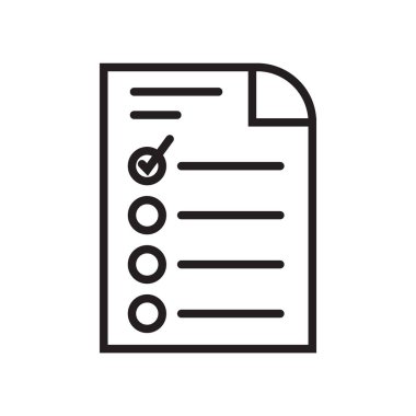Test simge vektör işareti ve beyaz arka plan üzerinde Test logo kavramı izole sembolü