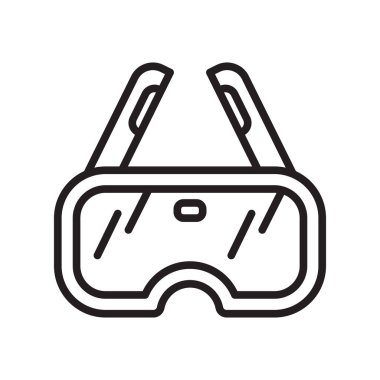 Beyaz arka plan üzerinde göz prot izole göz koruyucu simge vektör