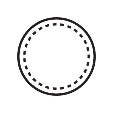 Daire simge vektör işareti ve beyaz arka plan üzerinde daire logo kavramı izole sembolü