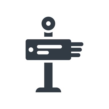 Simge vektör işareti ve beyaz arka plan üzerinde S izole sembolü