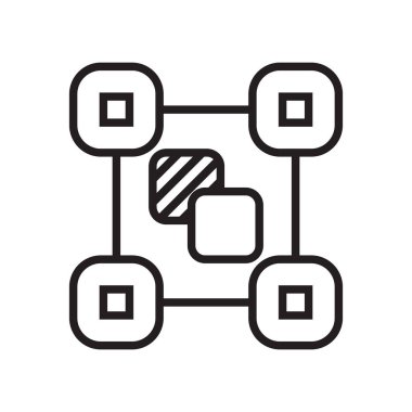 Grup simge vektör işareti ve beyaz arka plan üzerinde Grup logo kavramı izole sembolü