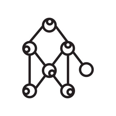 Beyaz arka plan üzerinde molekül işareti izole molekül simge vektör