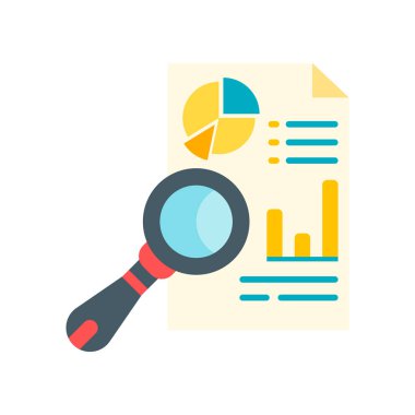 Analytics simge vektör işareti ve üzerinde beyaz backgrou izole sembolü