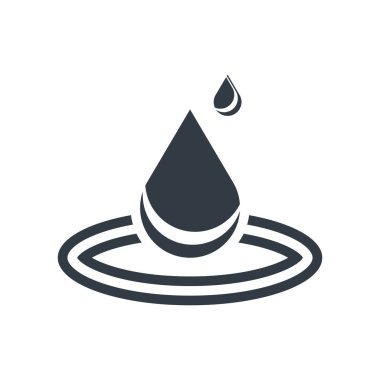 Su simge vektör işareti ve beyaz arka plan üzerinde izole sembolü, 