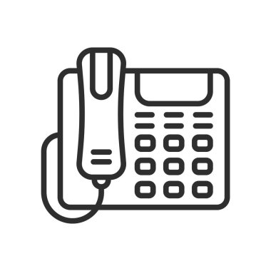 Modern telefon simge vektör işareti ve beyaz b izole sembolü