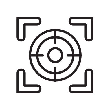 Odak simge vektör izole beyaz arka plan, odak işareti, lin