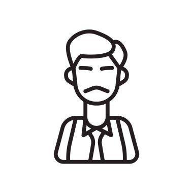 Öğretmen simge vektör işareti ve beyaz arka plan üzerinde izole sembolü