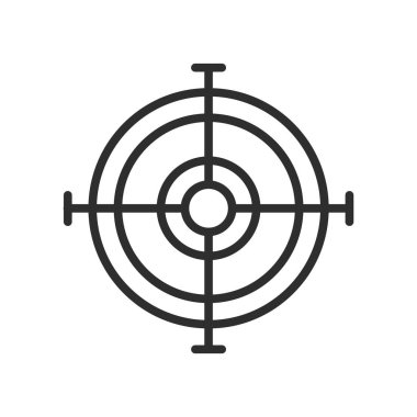 Kol hedef simge vektör işareti ve üzerinde beyaz backgro izole sembolü