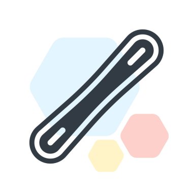 Snowboard simge vektör işareti ve üzerinde beyaz backgrou izole sembolü