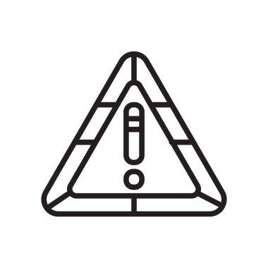 Uyarı simge vektör işareti ve beyaz arka plan üzerinde uyarı logo kavramı izole sembolü