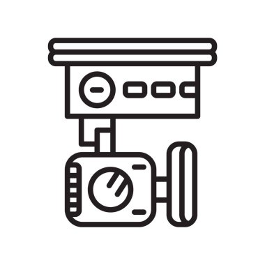 Beyaz arka plan üzerinde fotoğraf cam izole fotoğraf kamera simge vektör