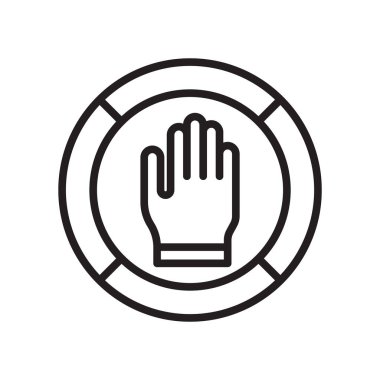 Simge vektör kırmızı ve beyaz arka plan üzerinde Stop logo kavramı izole sembolü