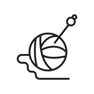 Yün simge vektör işareti ve beyaz arka plan üzerinde yün logo kavramı izole sembolü