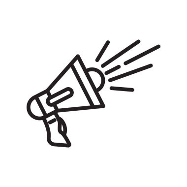 Hoparlör simgesi vektör beyaz zemin üzerine, hoparlör izole işareti ,