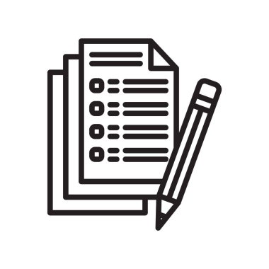 Rapor simge vektör izole beyaz arka plan, rapor işaret, l