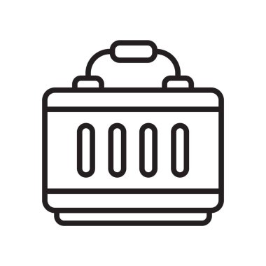 Evrak Çantası'nı simge vektör beyaz arka plan üzerinde evrak çantası'nı sı izole