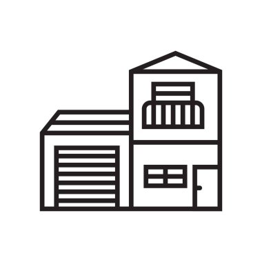 House simge vektör işareti ve beyaz arka plan üzerinde ev logo kavramı izole sembolü