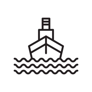 Cruise simge vektör işareti ve beyaz arka plan üzerinde Cruise logo kavramı izole sembolü