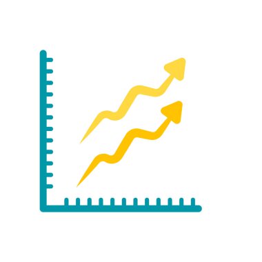 Analytics simge vektör işareti ve üzerinde beyaz backgrou izole sembolü