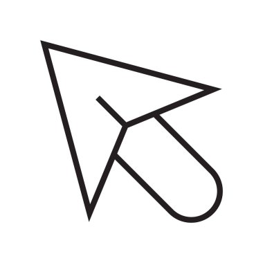 Ok simge vektör işareti ve beyaz arka plan üzerinde ok logo kavramı izole sembolü