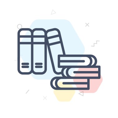 Kütüphane simge vektör işareti ve beyaz arka plan üzerinde izole sembolü