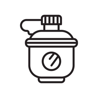 Kantin simge vektör işareti ve beyaz arka plan üzerinde izole sembolü