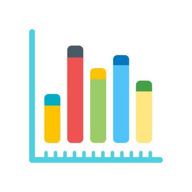 Analytics simge vektör işareti ve üzerinde beyaz backgrou izole sembolü