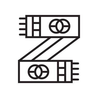 Eşarp simge vektör işareti ve beyaz arka plan üzerinde eşarp logo kavramı izole sembolü